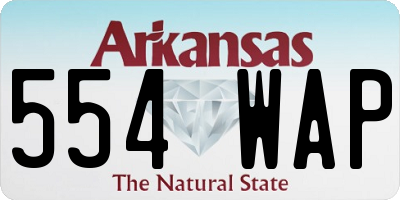 AR license plate 554WAP