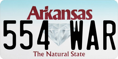 AR license plate 554WAR