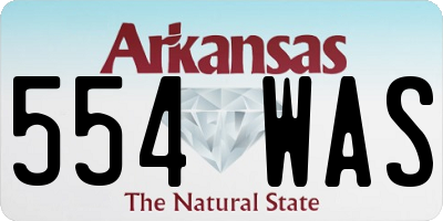 AR license plate 554WAS