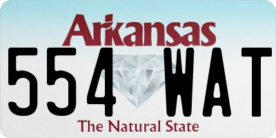 AR license plate 554WAT