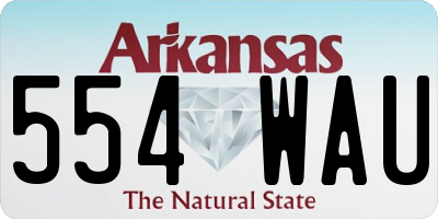 AR license plate 554WAU