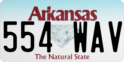 AR license plate 554WAV