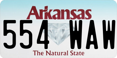 AR license plate 554WAW