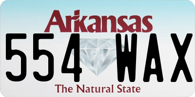 AR license plate 554WAX