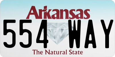 AR license plate 554WAY