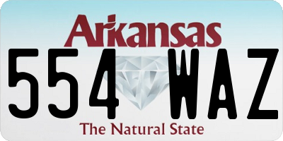 AR license plate 554WAZ