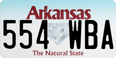 AR license plate 554WBA