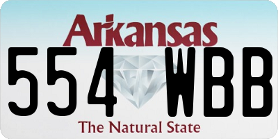 AR license plate 554WBB