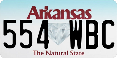 AR license plate 554WBC