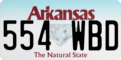 AR license plate 554WBD