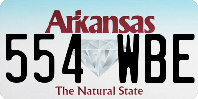 AR license plate 554WBE