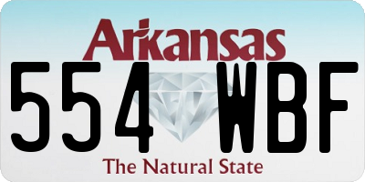 AR license plate 554WBF