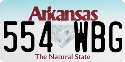 AR license plate 554WBG