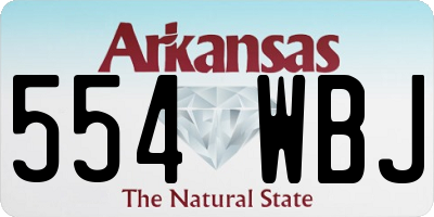AR license plate 554WBJ