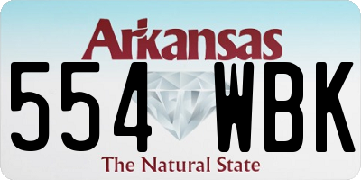 AR license plate 554WBK