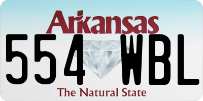 AR license plate 554WBL