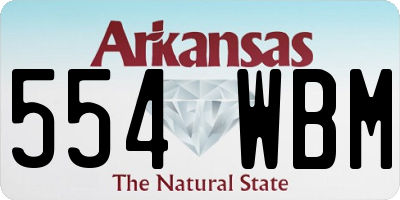 AR license plate 554WBM