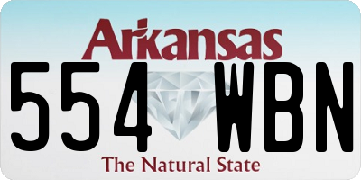 AR license plate 554WBN