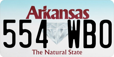 AR license plate 554WBO