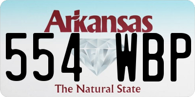AR license plate 554WBP