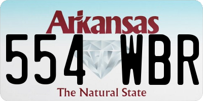 AR license plate 554WBR