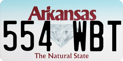 AR license plate 554WBT