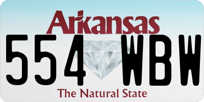 AR license plate 554WBW