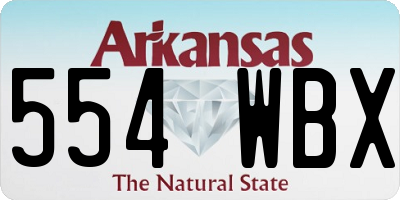 AR license plate 554WBX