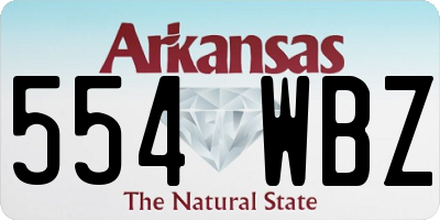 AR license plate 554WBZ