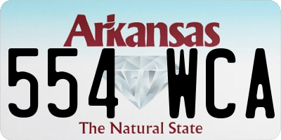 AR license plate 554WCA