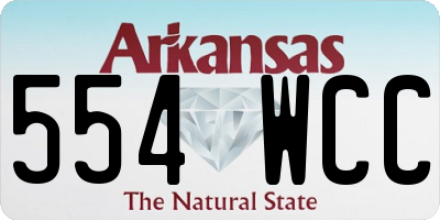 AR license plate 554WCC
