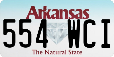 AR license plate 554WCI