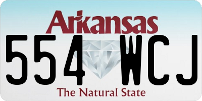 AR license plate 554WCJ