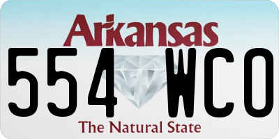 AR license plate 554WCO