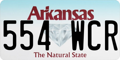 AR license plate 554WCR
