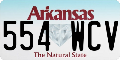 AR license plate 554WCV