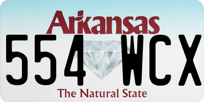 AR license plate 554WCX