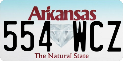 AR license plate 554WCZ