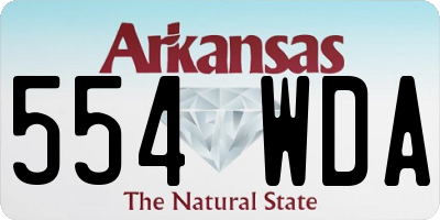 AR license plate 554WDA