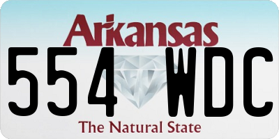 AR license plate 554WDC