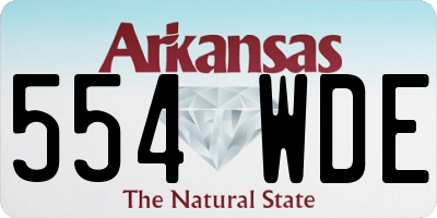 AR license plate 554WDE