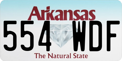 AR license plate 554WDF