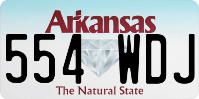 AR license plate 554WDJ