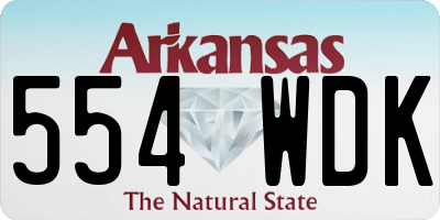 AR license plate 554WDK