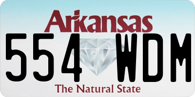AR license plate 554WDM