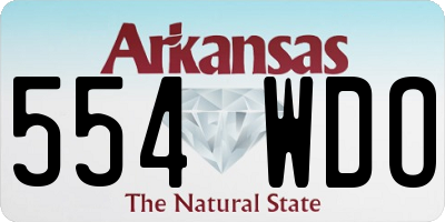 AR license plate 554WDO