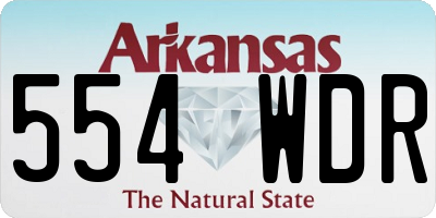 AR license plate 554WDR