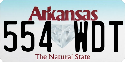 AR license plate 554WDT