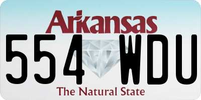 AR license plate 554WDU