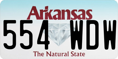 AR license plate 554WDW